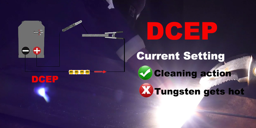 What current setting to use for TIG Welding Aluminum-DCEP