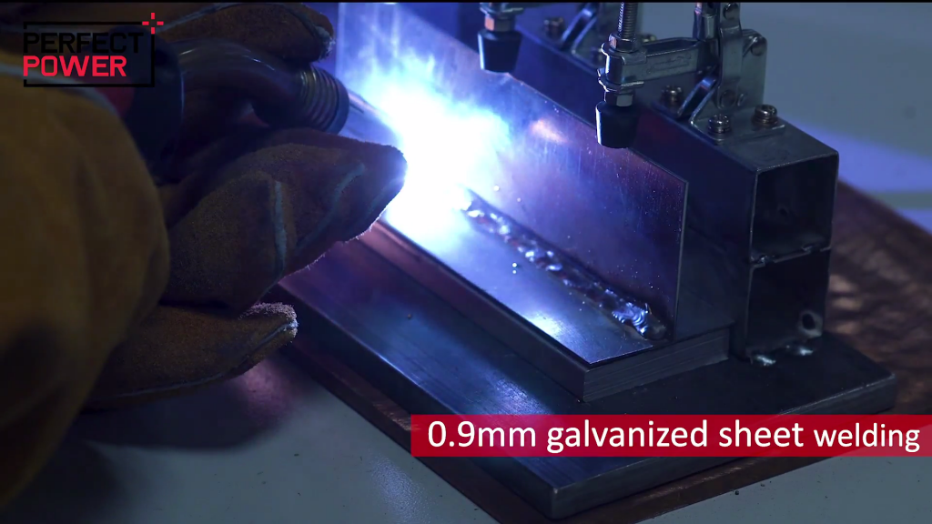 0.9mm galvanized sheet by MIG-230 Plus MIG MAG IGBT Inverter Welding Machine