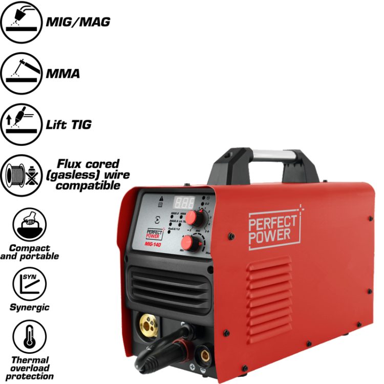 Perfect Power Welders MIG-140 Gas Gasless MIG/MAG IGBT Inverter Welding Machine Mig Welders Mig Welding Machine