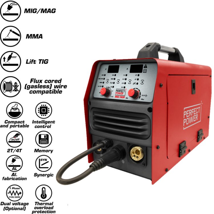 Perfect Power Welders MIG-160P Gas Gasless MIG/MAG IGBT Inverter Welding Machine Mig Welders Mig Welding Machine