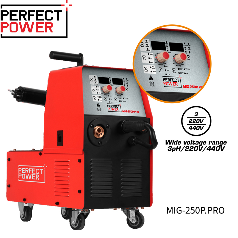 Perfect Power 250A Mig Welders Multi Portable MIG Mig Welding Machine MIG-250P .PRO CO2 Gas Gasless Soldadura Welding Machine