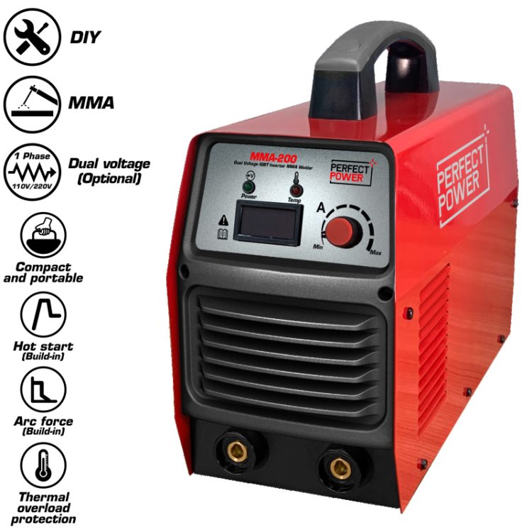 Perfect Power 180A Manual Metal Arc Welder Stick Welders MMA-180 Portable MMA Home Using ARC welder Inverter Welding Machine