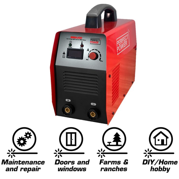 Perfect Power MMA-200 Mini Arc DC Inverter Stick Electronic Welder IGBT Welding Machine MMA Stick Arc Welder For Metal Welding