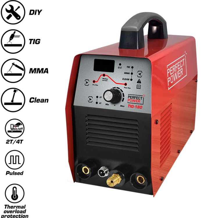 Perfect Power Portable Cold Welding Machine TIG-180 Stainless Steel AC/DC Tig Welder 180A Multifunction Tig Welding Machine