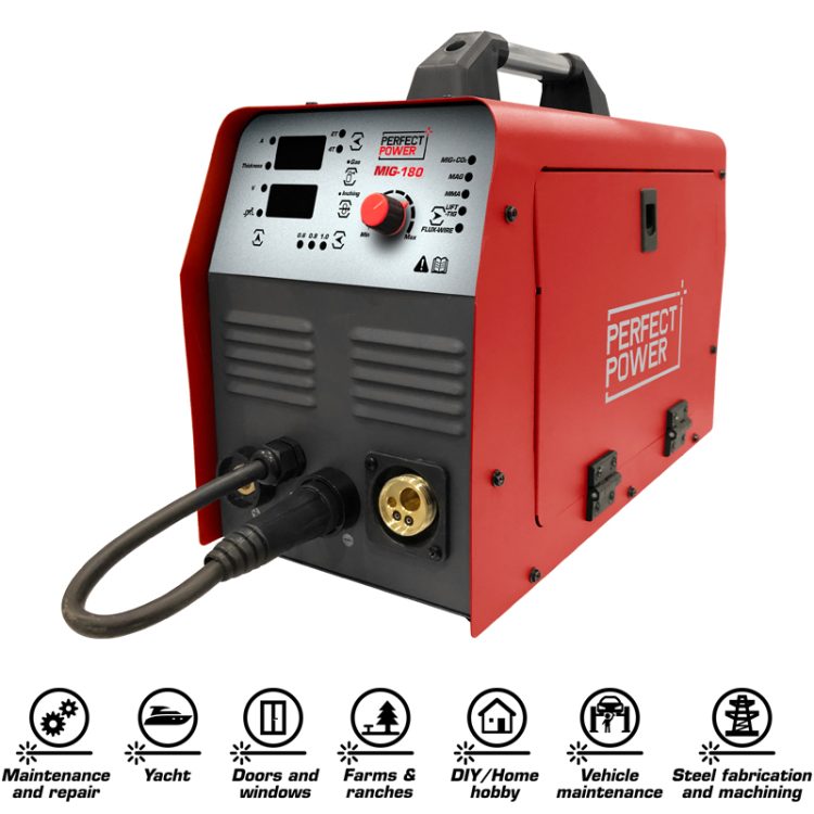 MIG-180 Gas MIG/MAG/Gasless Flux Core MIG IGBT Inverter Welding Machine - Image 4