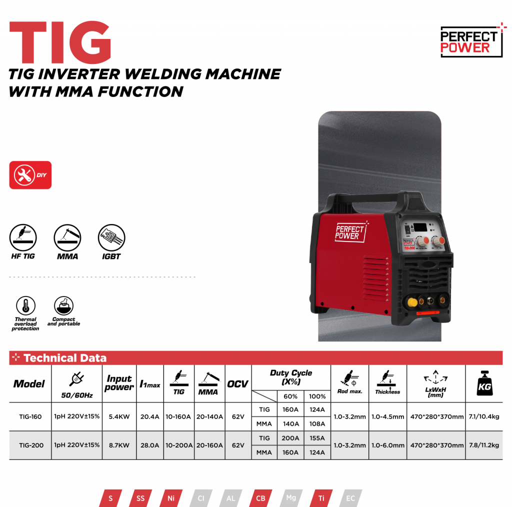 TIG-200 TIG Inverter Welding Machine With MMA Function