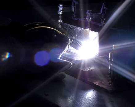 Flux cored wire welding process diagram