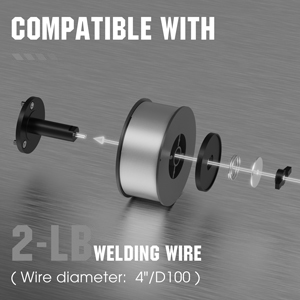 Apply to D100(4" diameter) rolls of MIG wire. Weld up to .030"(0.8mm) and .035" (0.9mm)with flux core wire.