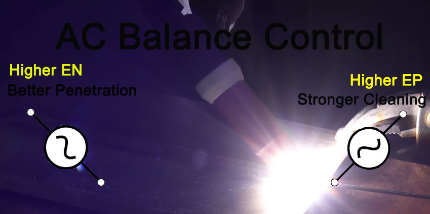 What current setting to use for TIG Welding Aluminum-AC Balance