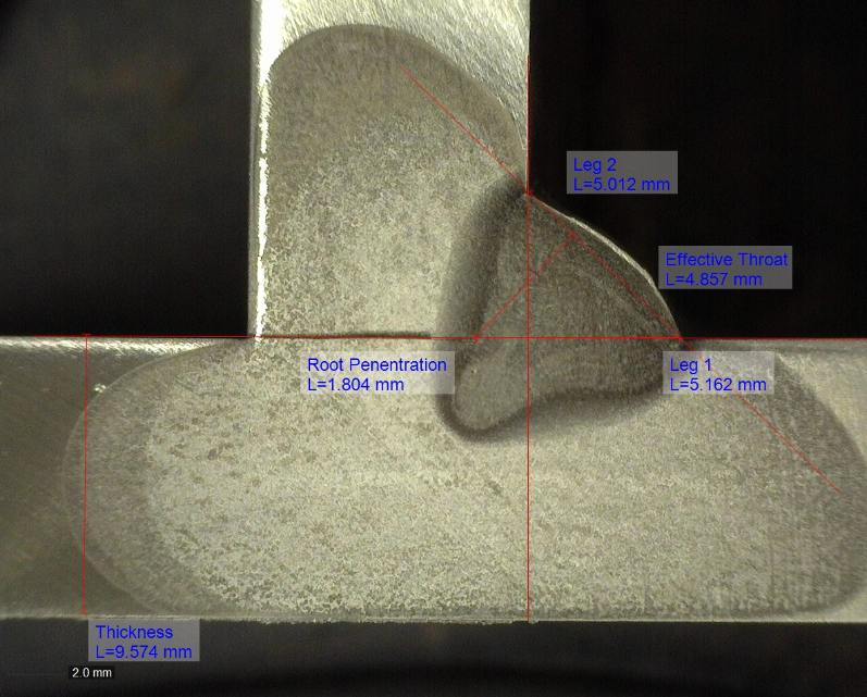 Penetration beyond the root increases the load carrying capacity of a fillet weld because it increases the effective throat and consequently the effective weld area.
