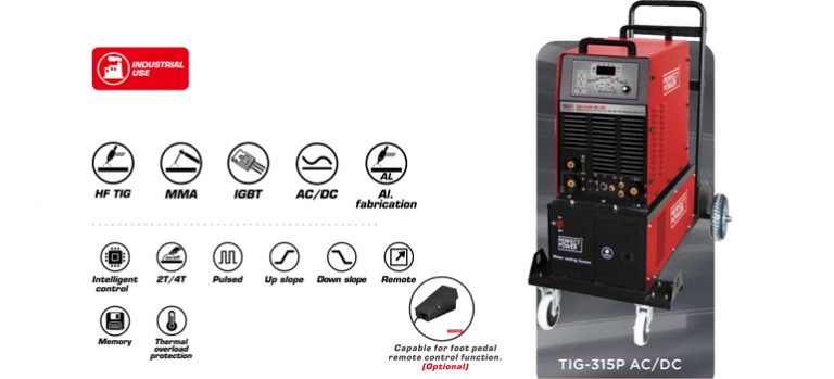 Digital TIG ACDC 315P AC DC 315 Amp Tig/Stick Welder with Pulse Memory ...