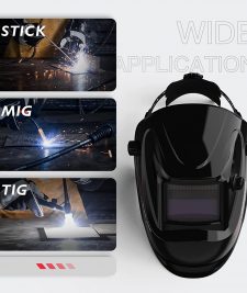 True Color Solar Powered Auto Darkening Welding Helmet, Wide Shade 4/9-13 for TIG MIG ARC Weld Hood Helmet