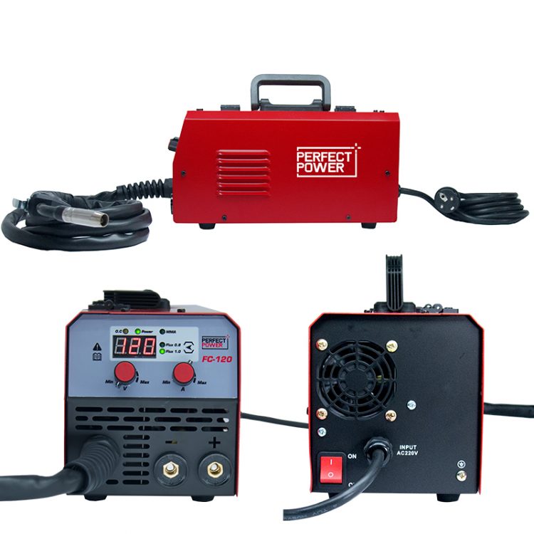 FC-120X MIG Welder, 120Amp 220V Gas/Gasless Flux Core Welder, MIG/Lift TIG/Stick 3-in-1 Welding Machine, IGBT Inverter Welder for Home Repairing