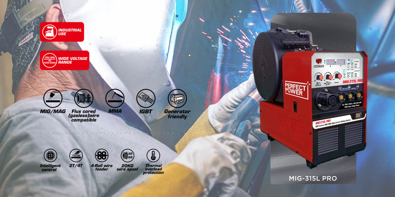 MIG-315L PRO: A Versatile Gas and Gasless MIG Welding Machine with IGBT Inverter Technology