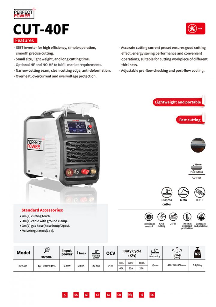 Get the Job Done Right with the Perfect Power CUT-40F Plasma Cutter