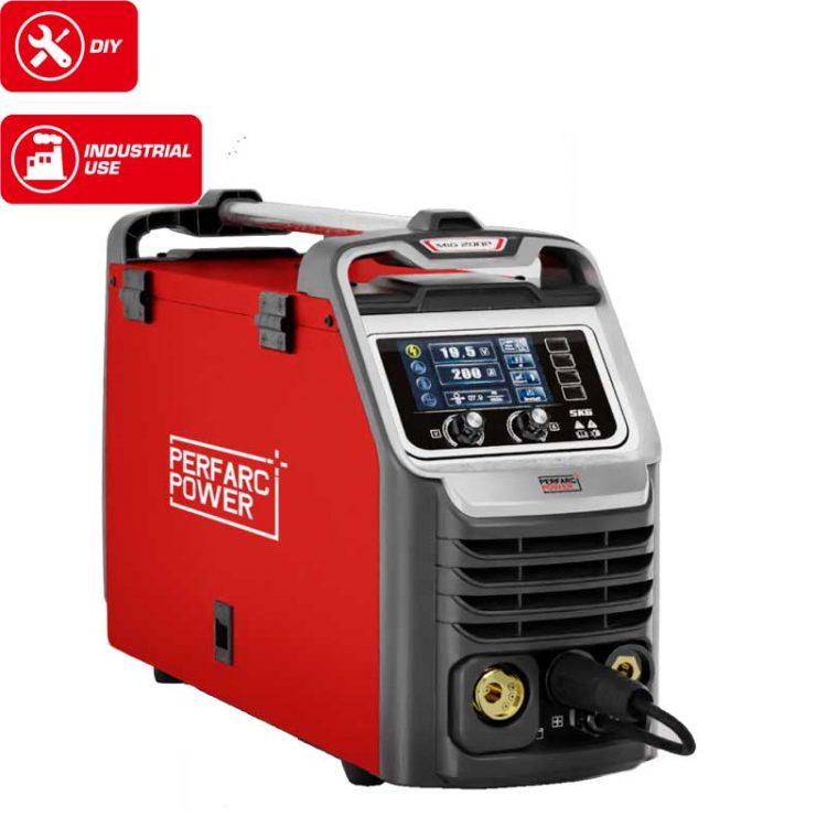 MIG-200PI MIG Welder Pulsed MIG/Double pulse MIG/Flux-Cored/TIG/Stick Multi-Process Welder