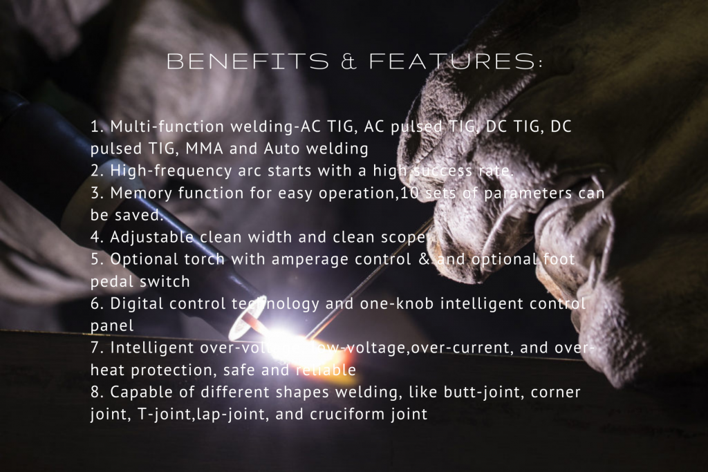Best Automotive Sheet Metal Welder TIG-200P AC DC TIG Welding Machine