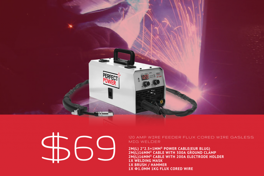Best Budget MIG Welder FC-120F Flux Core Gasless Welder 