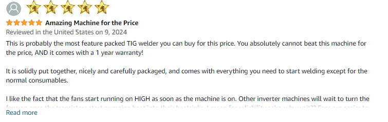 200-Amp TIG Stick Clean Welder
