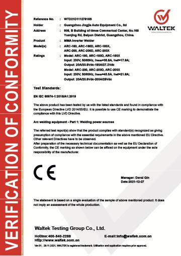 ce for MIG Welding Machines, TIG Welding Machines, Stick Welding Machines, Plasma Cutter & Multi-Process Welding Machines